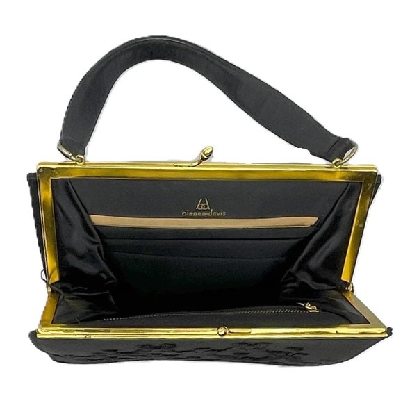 Vintage 1960’s Flocked Silk Handbag by Bienen-Davis - Picture 8 of 9